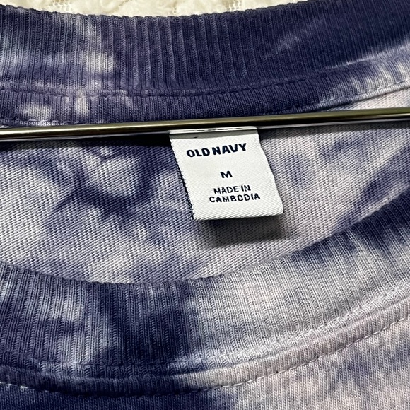 Womens Old Navy Dress TShirt Style Dress Tie Dye Size Purple Cotton Casual MED - Picture 3 of 4